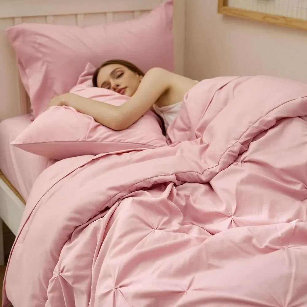 Twin XL Comforter Set - Dorm Room Essentials for Girls Extra Long Twin XL (Pink)